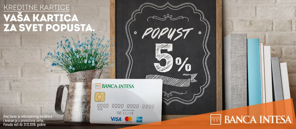 KUPUJ BANCA INTESA KARTICOM I OSTVARI POPUST U SPORT VISION-U