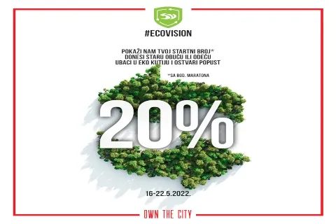 ECOVISION I MARATON: POKAŽITE VAŠ STARTNI BROJ I OSTVARITE POPUST ZA KUPOVINU