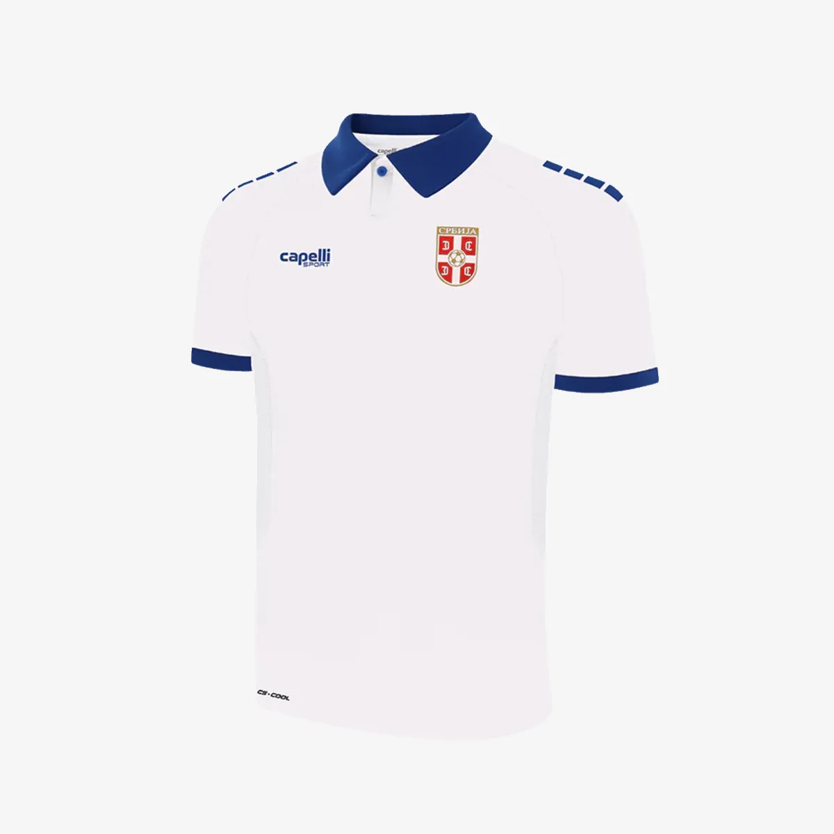 CAPELLI SPORT Beli Dečiji Fudbalski Dres Srbije Replika 2025/26