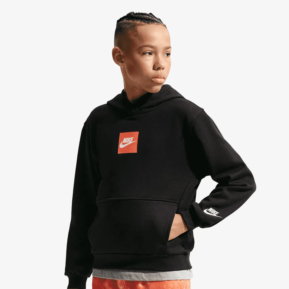 Dečiji duks sa kapuljačom Nike K nsw ls ft top club fam