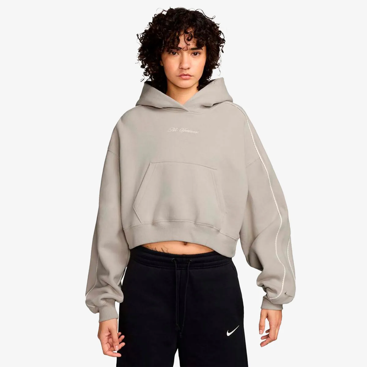 Nike W NK STDO FLC MW CRP SCLOP HDY