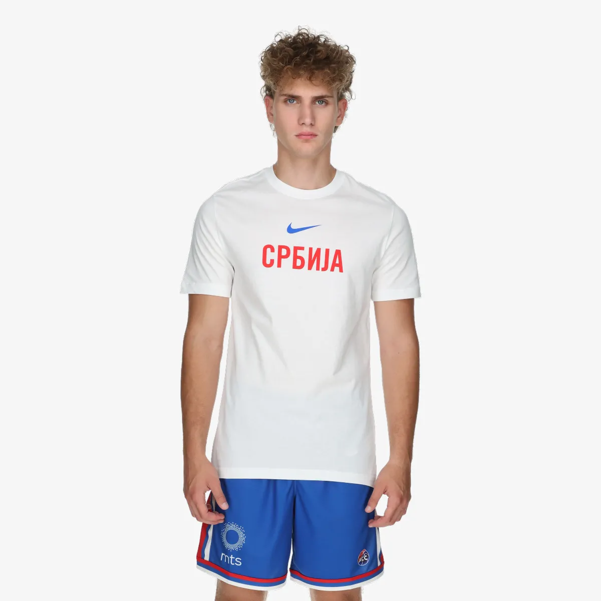 Nike S M NK TM SS COTTON TEE-WHITE
