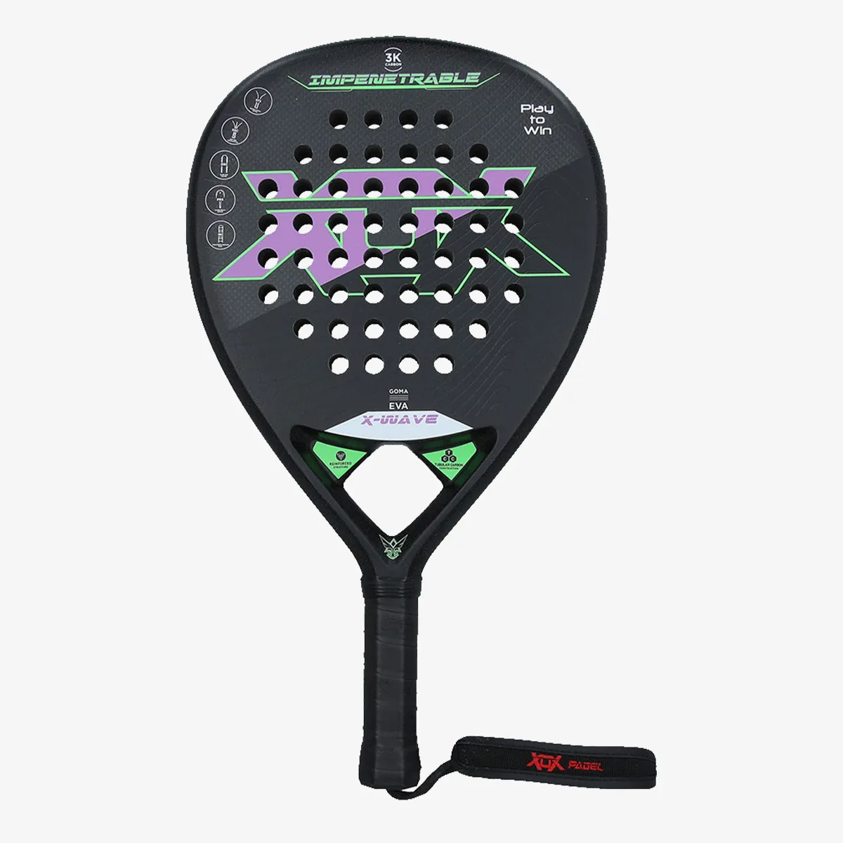 Xox Padel racket X-WAVE Black/violet/gre