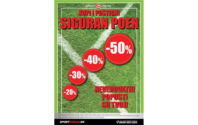 SIGURAN POEN samo u SPORT VISION-u!
