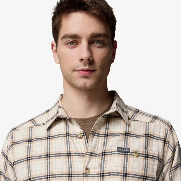 Columbia Cornell Woods Flannel LS-Chalk Quad Chec 