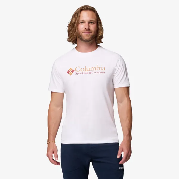 Columbia CSC Basic Logo Tee-White, CSC Retr 