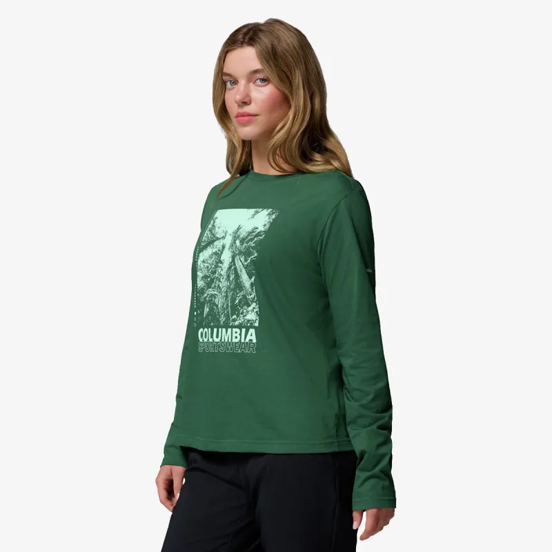 Columbia Rolling Bend Graphic LS -Rain forest, Am 