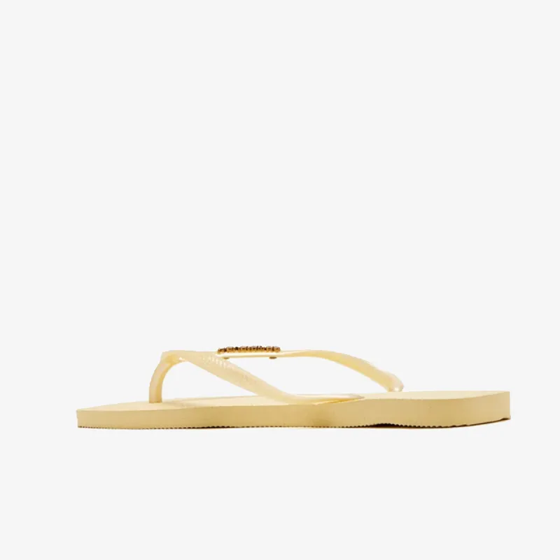 HAVAIANAS SLIM SQUARE LOGO METALLIC 