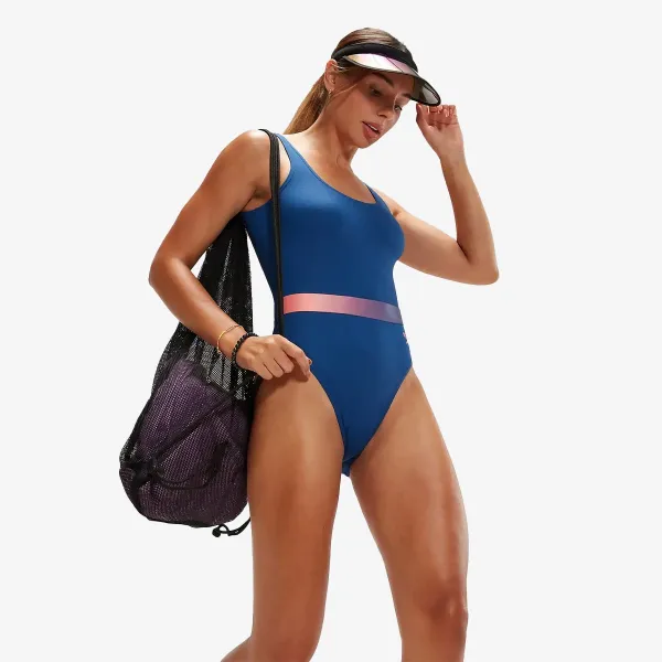 Speedo Belted Deep U-Back 1 Piece 
