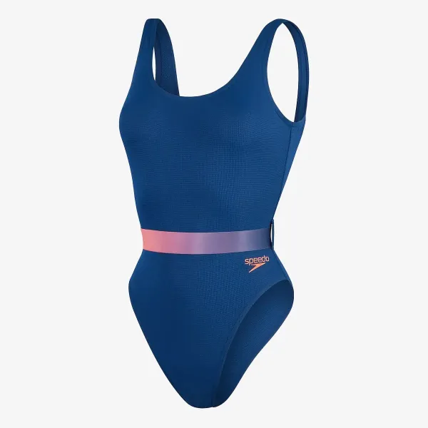 Speedo Belted Deep U-Back 1 Piece 