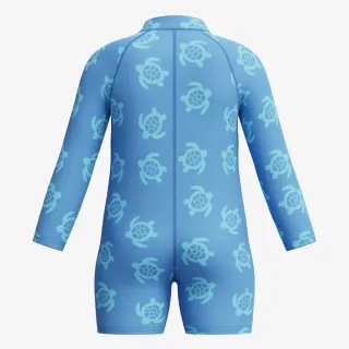 Speedo Long Sleeve Print Zip One Piece 