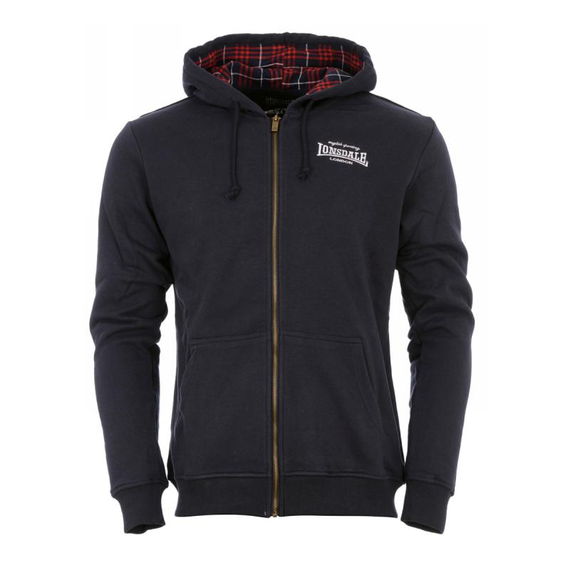 Lonsdale FLETHER MENS HOODED ZIPSWEAT NAVY 